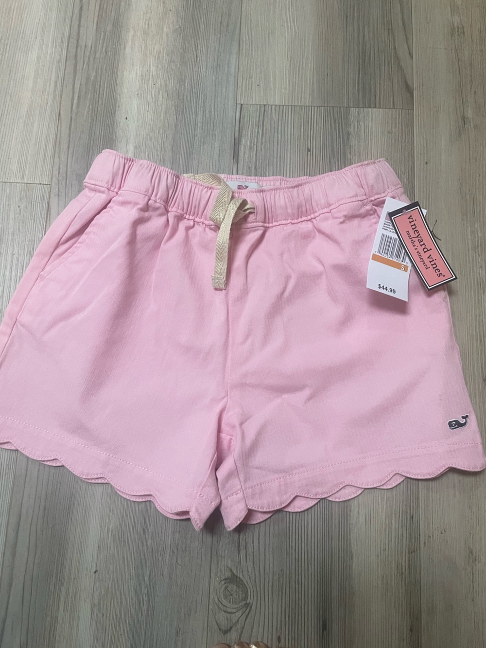Vineyard Vines Pink Scalloped Hem Girls Shorts